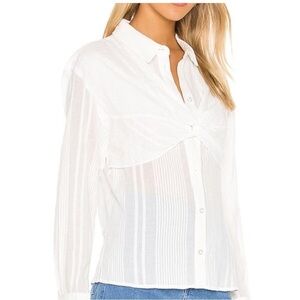 L'Academie REVOLVE brand The Coline Top White Button-Down Shirt- EUC- size S